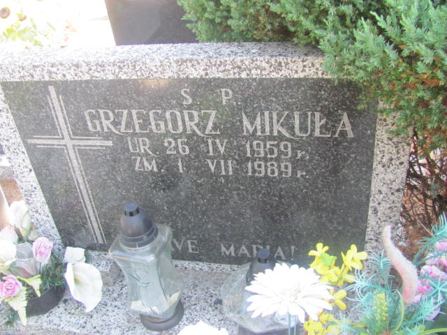 Grzegorz Mikuła 1959 Świdnica - Grobonet - Wyszukiwarka osób pochowanych