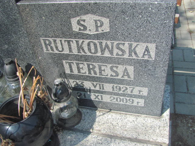 Teresa Rutkowska 1927 Świdnica - Grobonet - Wyszukiwarka osób pochowanych