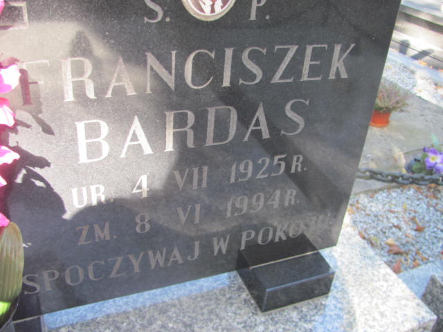 Franciszek Bardas 1925 Świdnica - Grobonet - Wyszukiwarka osób pochowanych