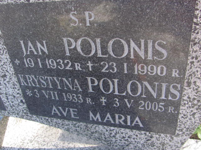 Jan Polonis 1932 Świdnica - Grobonet - Wyszukiwarka osób pochowanych