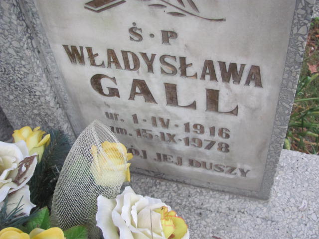 Władysława Gall 1916 Świdnica - Grobonet - Wyszukiwarka osób pochowanych