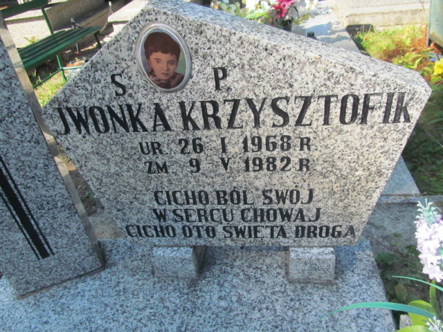Iwona Krzysztofik 1968 Świdnica - Grobonet - Wyszukiwarka osób pochowanych