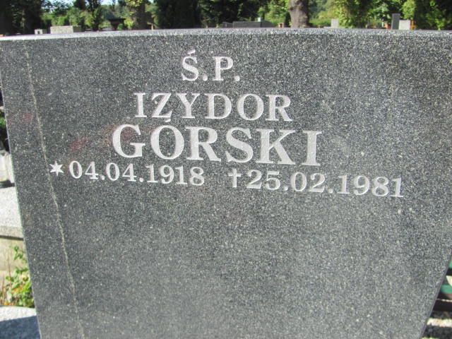Izydor Górski 1918 Świdnica - Grobonet - Wyszukiwarka osób pochowanych