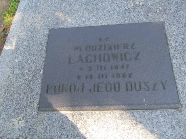 Władysław Lachowicz 1911 Świdnica - Grobonet - Wyszukiwarka osób pochowanych