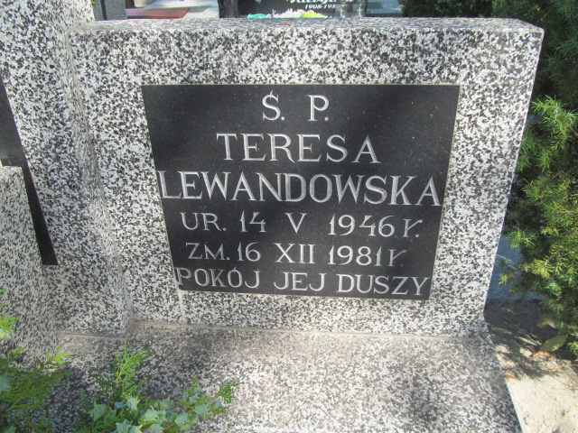 Teresa Lewandowska 1946 Świdnica - Grobonet - Wyszukiwarka osób pochowanych