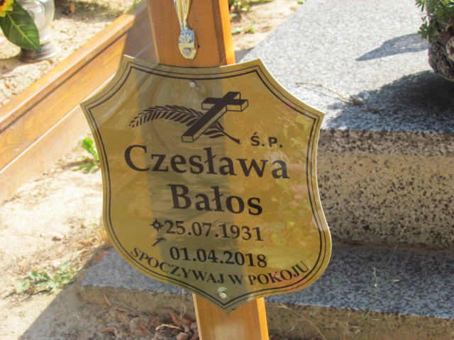 Czesława Bałos 1931 Świdnica - Grobonet - Wyszukiwarka osób pochowanych