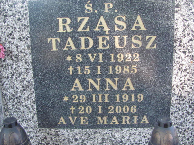 Anna Rząsa 1919 Świdnica - Grobonet - Wyszukiwarka osób pochowanych