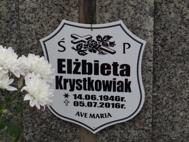Grób Elisabeth Krystkowiak