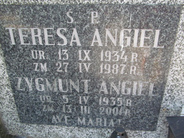 Zygmunt Angiel 1935 Świdnica - Grobonet - Wyszukiwarka osób pochowanych