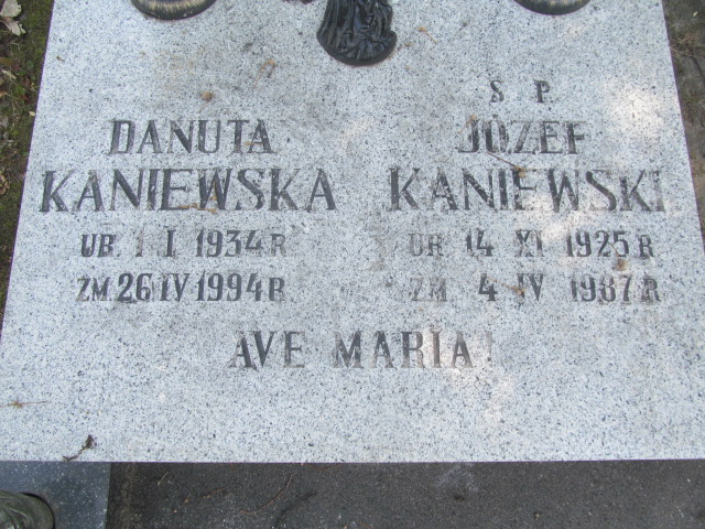 Józef Kaniewski 1925 Świdnica - Grobonet - Wyszukiwarka osób pochowanych