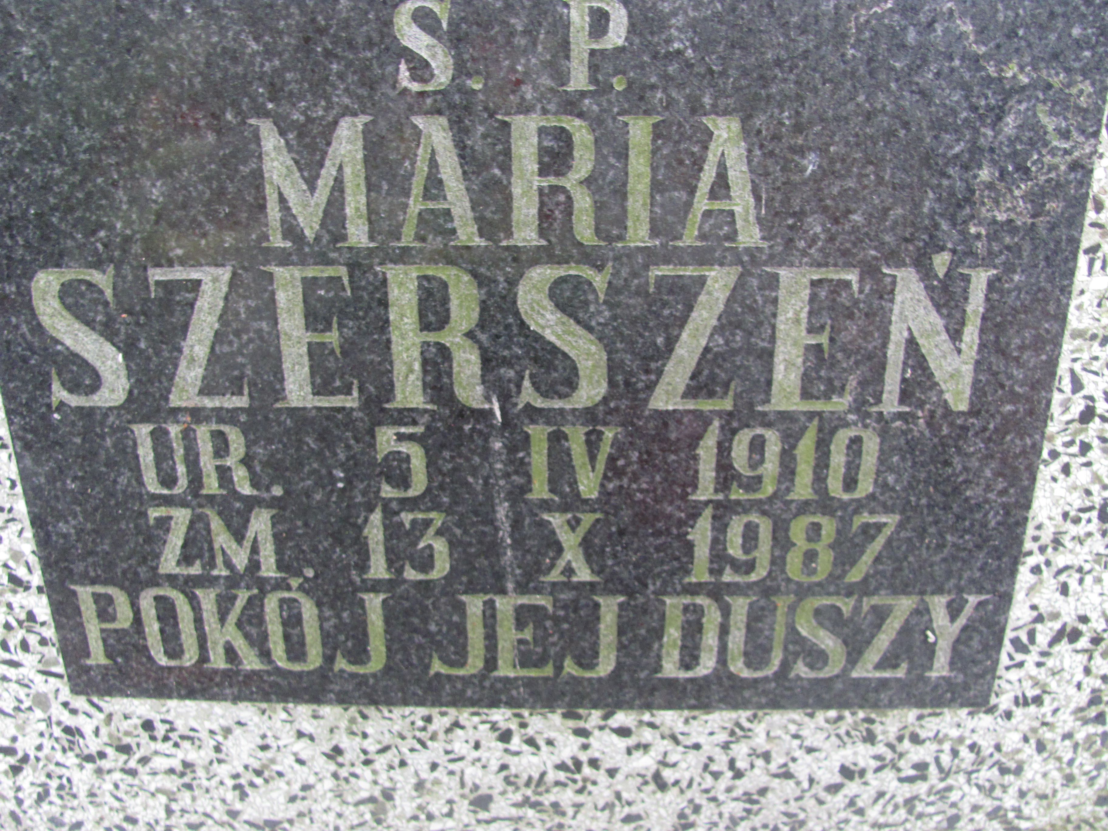 Maria Szerszeń 1910 Świdnica - Grobonet - Wyszukiwarka osób pochowanych