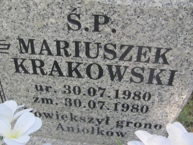 Mariusz Krakowski 1980 Świdnica - Grobonet - Wyszukiwarka osób pochowanych