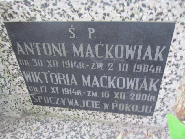 Wiktoria Maćkowiak 1914 Świdnica - Grobonet - Wyszukiwarka osób pochowanych