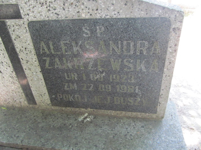 Aleksandra Zakrzewska 1923 Świdnica - Grobonet - Wyszukiwarka osób pochowanych