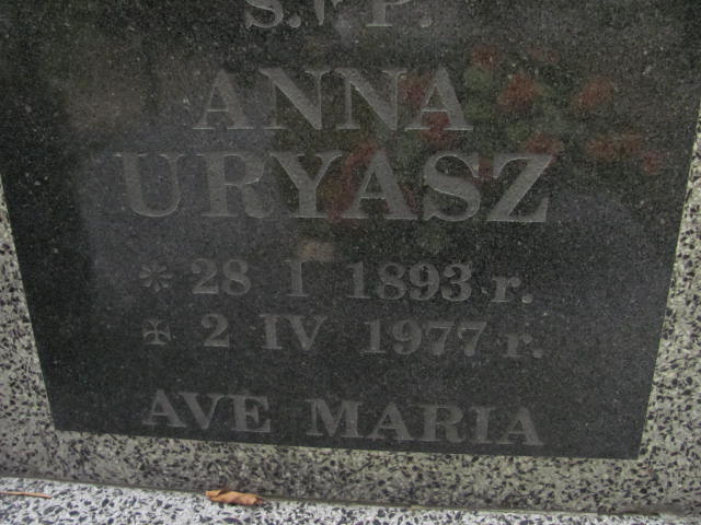Anna Uryasz 1893 Świdnica - Grobonet - Wyszukiwarka osób pochowanych
