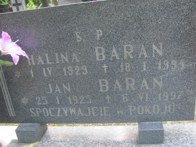 Halina Baran 1929 Świdnica - Grobonet - Wyszukiwarka osób pochowanych