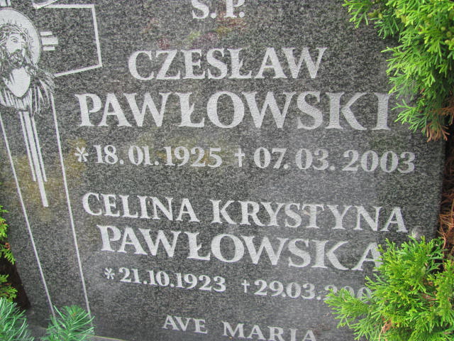 Czesław Pawłowski 1925 Świdnica - Grobonet - Wyszukiwarka osób pochowanych
