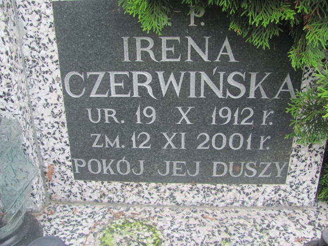 Irena Czerwińska 1912 Świdnica - Grobonet - Wyszukiwarka osób pochowanych