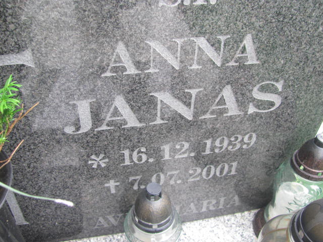 Anna Janas 1939 Świdnica - Grobonet - Wyszukiwarka osób pochowanych
