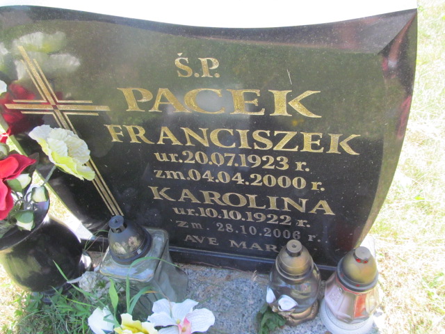 Karolina Pacek 1922 Świdnica - Grobonet - Wyszukiwarka osób pochowanych