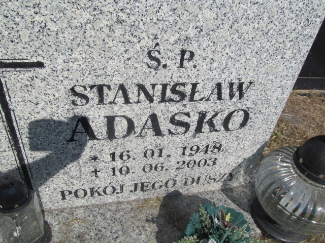 Stanisław Adaśko 1948 Świdnica - Grobonet - Wyszukiwarka osób pochowanych