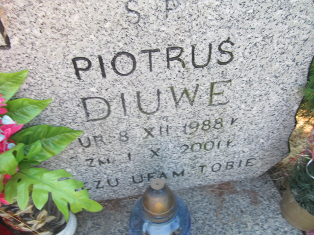 Piotr Diuwe 1988 Świdnica - Grobonet - Wyszukiwarka osób pochowanych