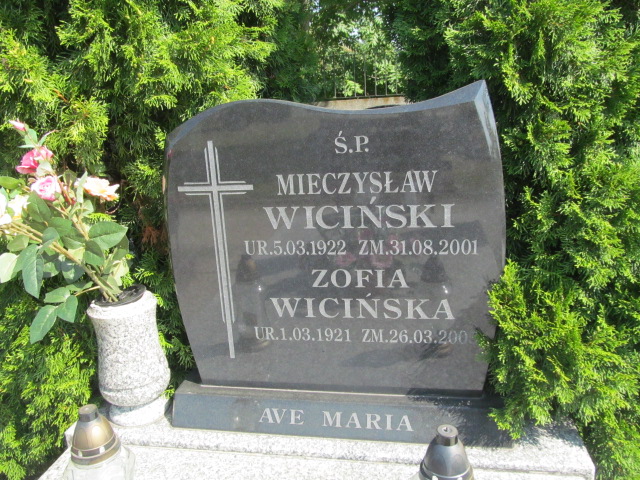 Zofia Wicińska 1921 Świdnica - Grobonet - Wyszukiwarka osób pochowanych