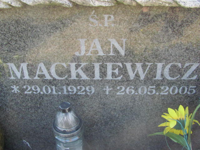 Jan Witold Mackiewicz 1929 Świdnica - Grobonet - Wyszukiwarka osób pochowanych