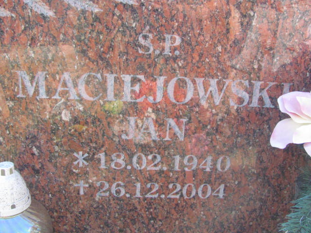 Jan Maciejowski 1940 Świdnica - Grobonet - Wyszukiwarka osób pochowanych