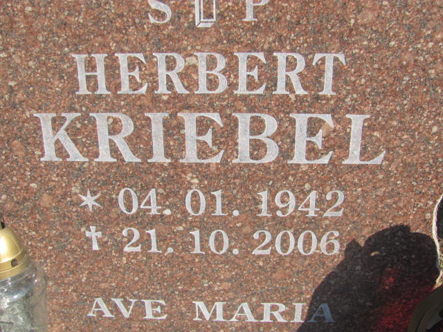 Herbert Kriebel 1942 Świdnica - Grobonet - Wyszukiwarka osób pochowanych