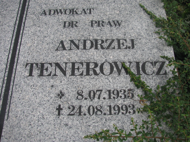 Andrzej Tenerowicz 1935 Świdnica - Grobonet - Wyszukiwarka osób pochowanych