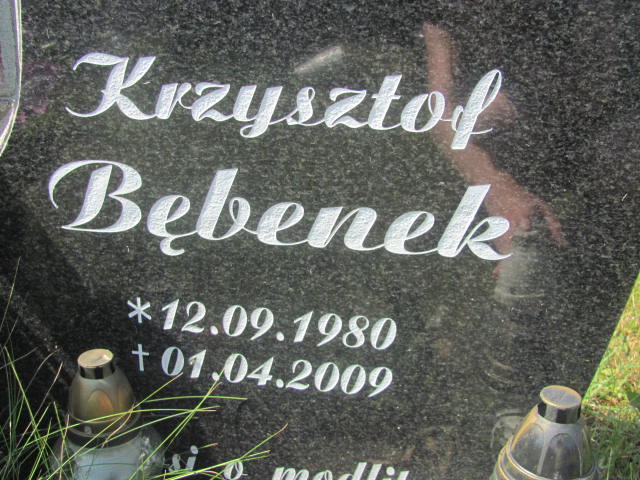 Krzysztof Bębenek 1980 Świdnica - Grobonet - Wyszukiwarka osób pochowanych