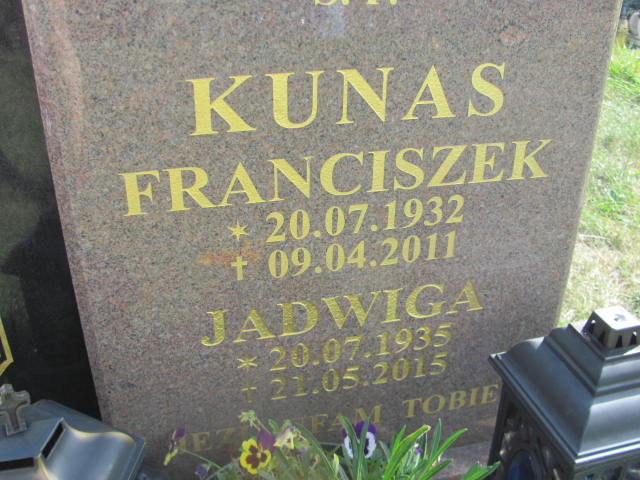 Jadwiga Kunas 1935 Świdnica - Grobonet - Wyszukiwarka osób pochowanych