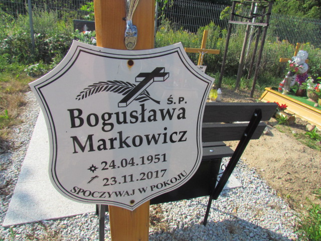 Bogusława Markowicz 1951 Świdnica - Grobonet - Wyszukiwarka osób pochowanych