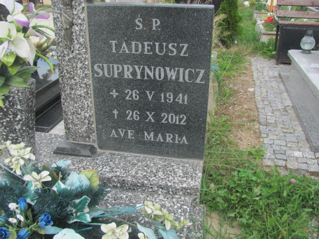 Tadeusz Suprynowicz 1941 Świdnica - Grobonet - Wyszukiwarka osób pochowanych