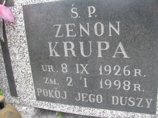 Zenon Krupa 1926 Świdnica - Grobonet - Wyszukiwarka osób pochowanych