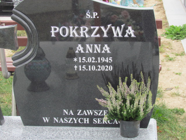 Anna Pokrzywa 1945 Świdnica - Grobonet - Wyszukiwarka osób pochowanych