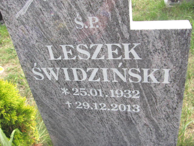 Leszek Świdziński 1932 Świdnica - Grobonet - Wyszukiwarka osób pochowanych