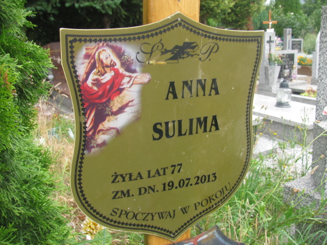 Anna Sulima 1936 Świdnica - Grobonet - Wyszukiwarka osób pochowanych