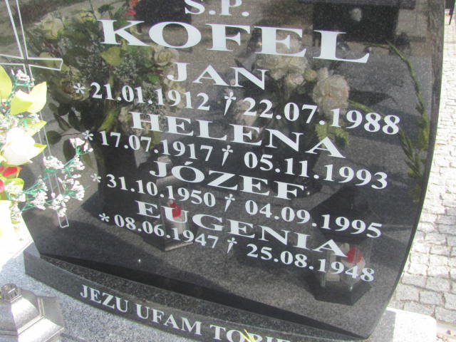 Jan Kofel 1912 Świdnica - Grobonet - Wyszukiwarka osób pochowanych