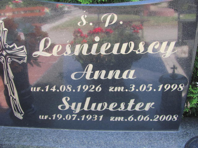 Sylwester Leśniewski 1931 Świdnica - Grobonet - Wyszukiwarka osób pochowanych