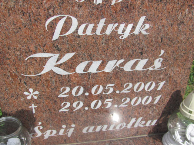 Patryk Karaś 2001 Świdnica - Grobonet - Wyszukiwarka osób pochowanych